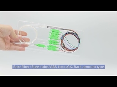 PVC ABS 1 To 4 Fiber Optic PLC Splitter 1260nm 1650nm Wavelength
