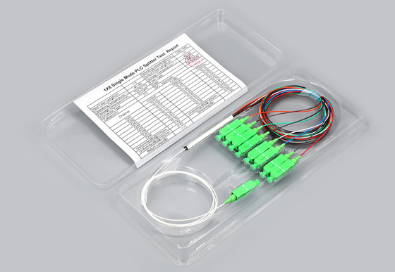 Type en acier diviseur optique de tube de PLC de fibre de connecteur du diviseur SC/APC de fibre de PLC de 1x8