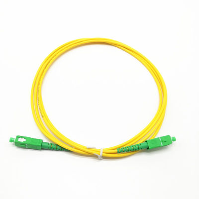 Corde de correction optique recto unimodale de fibre de SC/APC-SC/APC 3.0mm 3m