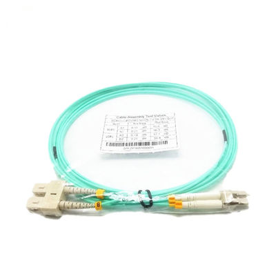 Corde de correction optique de fibre des capteurs ISO9001 Om3, LC à la corde de correction de fibre de Sc