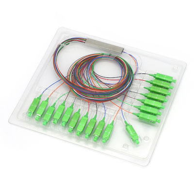 2x16 diviseur optique passif en acier de PLC de fibre de Sc RPA du tube 1m